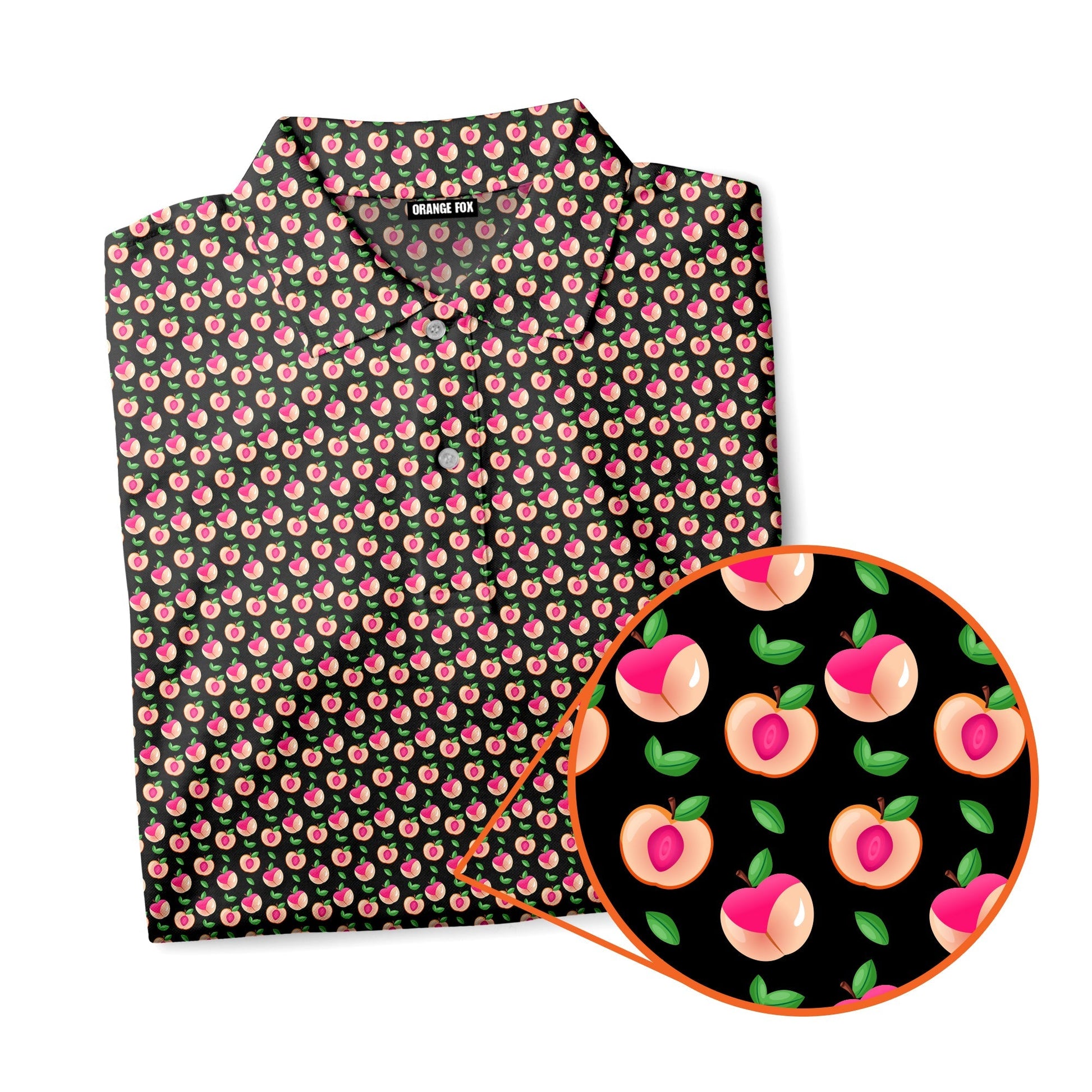 Sweet Peach Charm - Funny Golf Polo