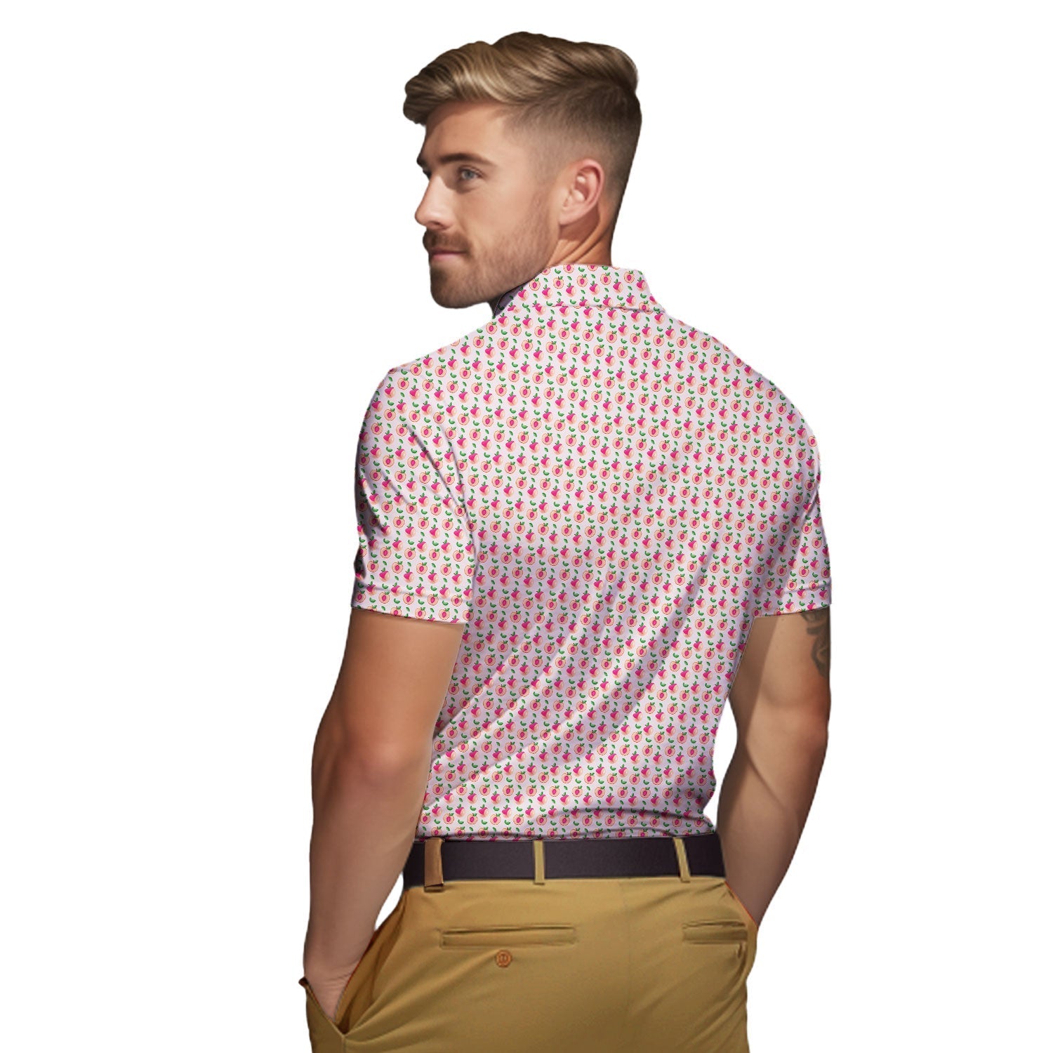 Sweet Peach Charm - Funny Golf Polo