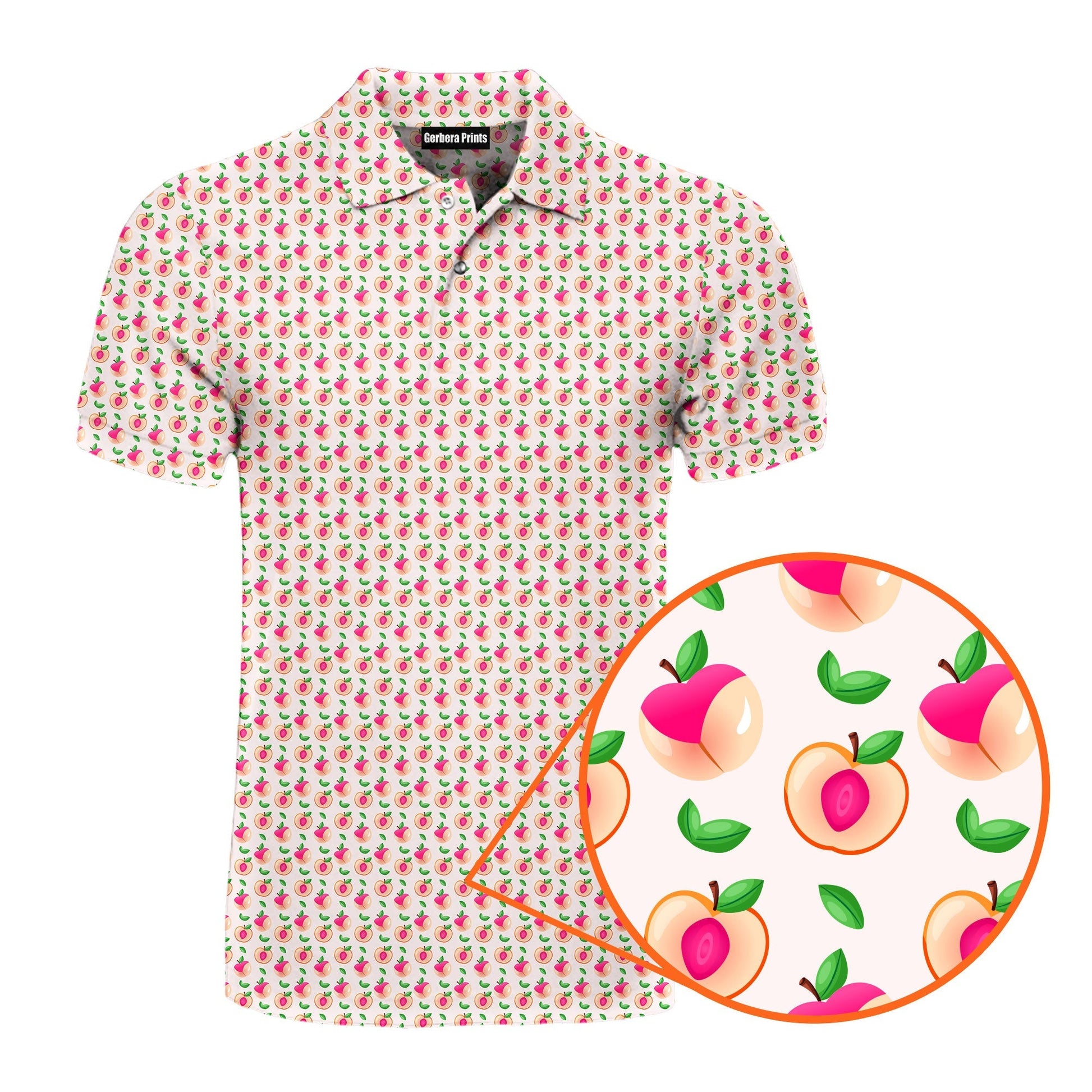Sweet Peach Charm - Funny Golf Polo