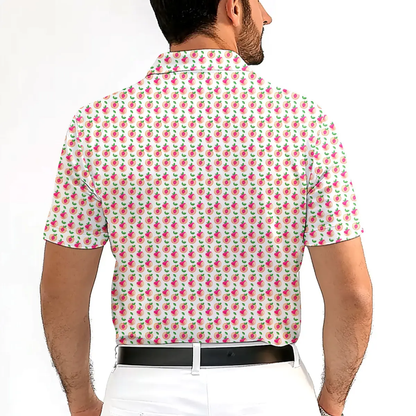 Sweet Peach Charm - Funny Golf Polo Shirt Premium