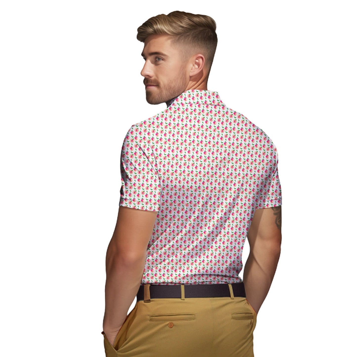 Sweet Peach Charm - Funny Golf Polo