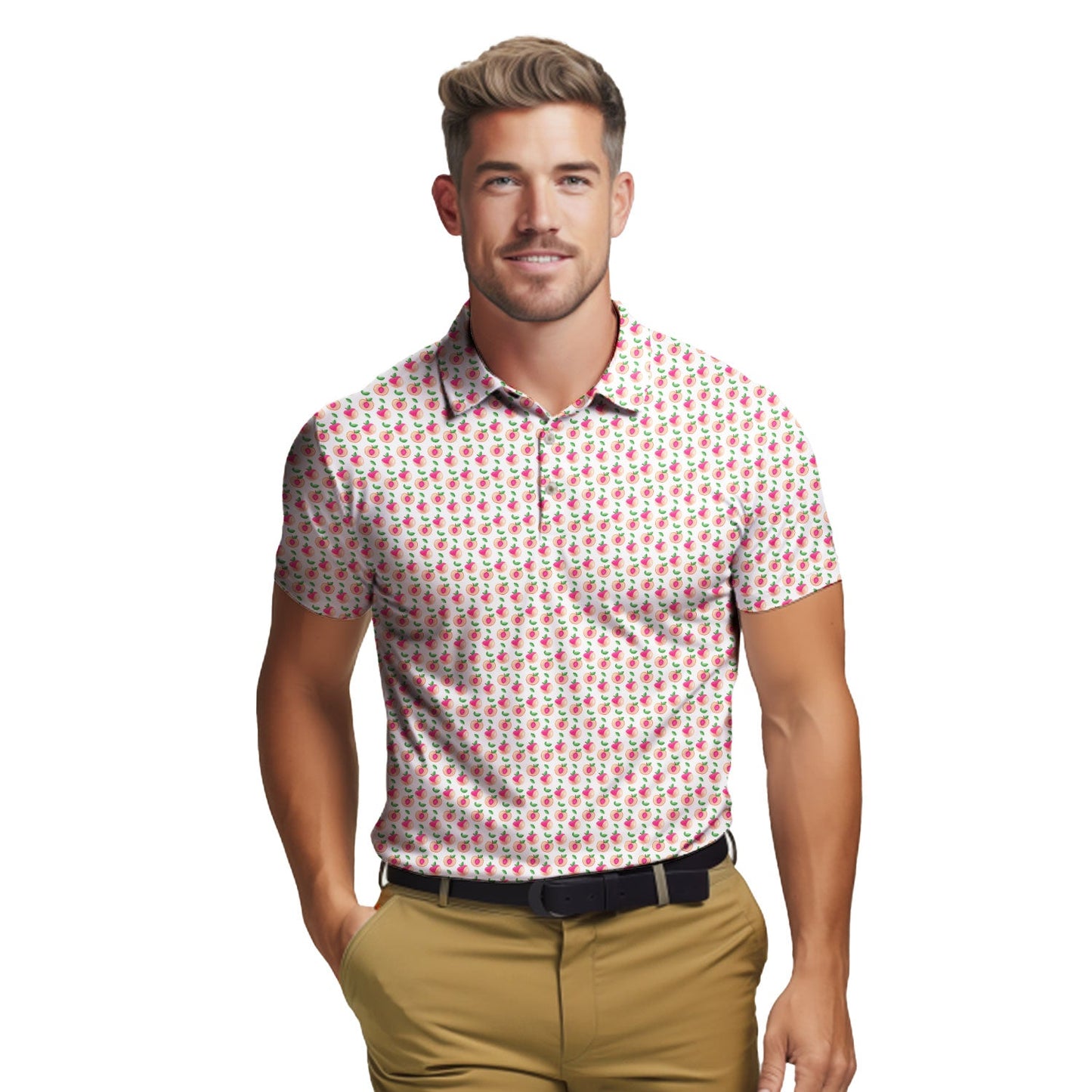 Sweet Peach Charm - Funny Golf Polo