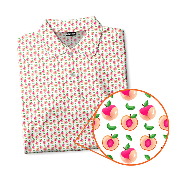 Sweet Peach Charm - Funny Golf Polo