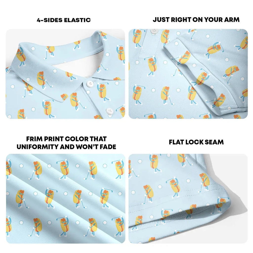 Sizzlin' Swing-Polo Shirt For Men-Gerbera Prints