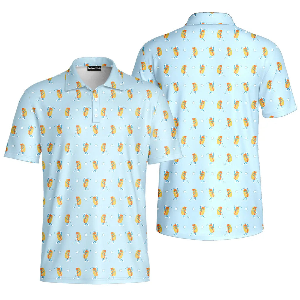 Sizzlin' Swing-Polo Shirt For Men-Gerbera Prints