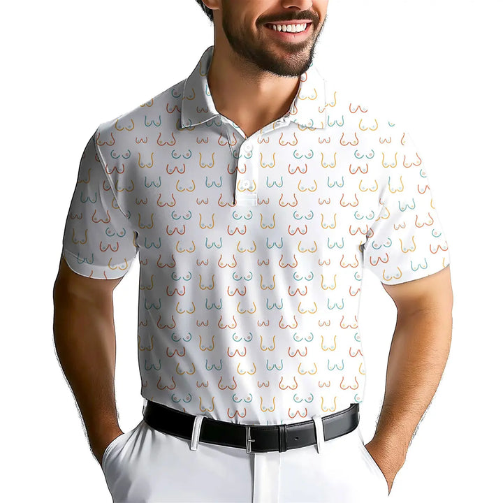 Funny Breast - Funny Golf Polo Shirt Premium 