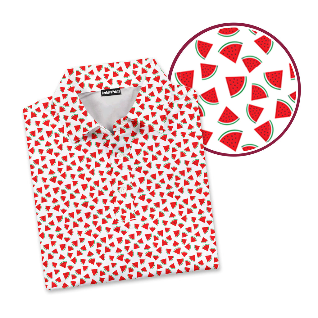 19th Hole The Watermelon Season - Golf Polo Shirt-Polo Shirt For Men-Gerbera Prints