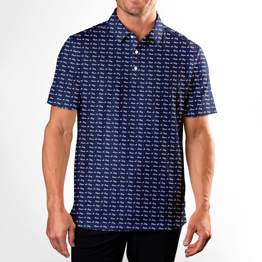 Have A Day - Golf Polo Shirt-Polo Shirt For Men-Gerbera Prints