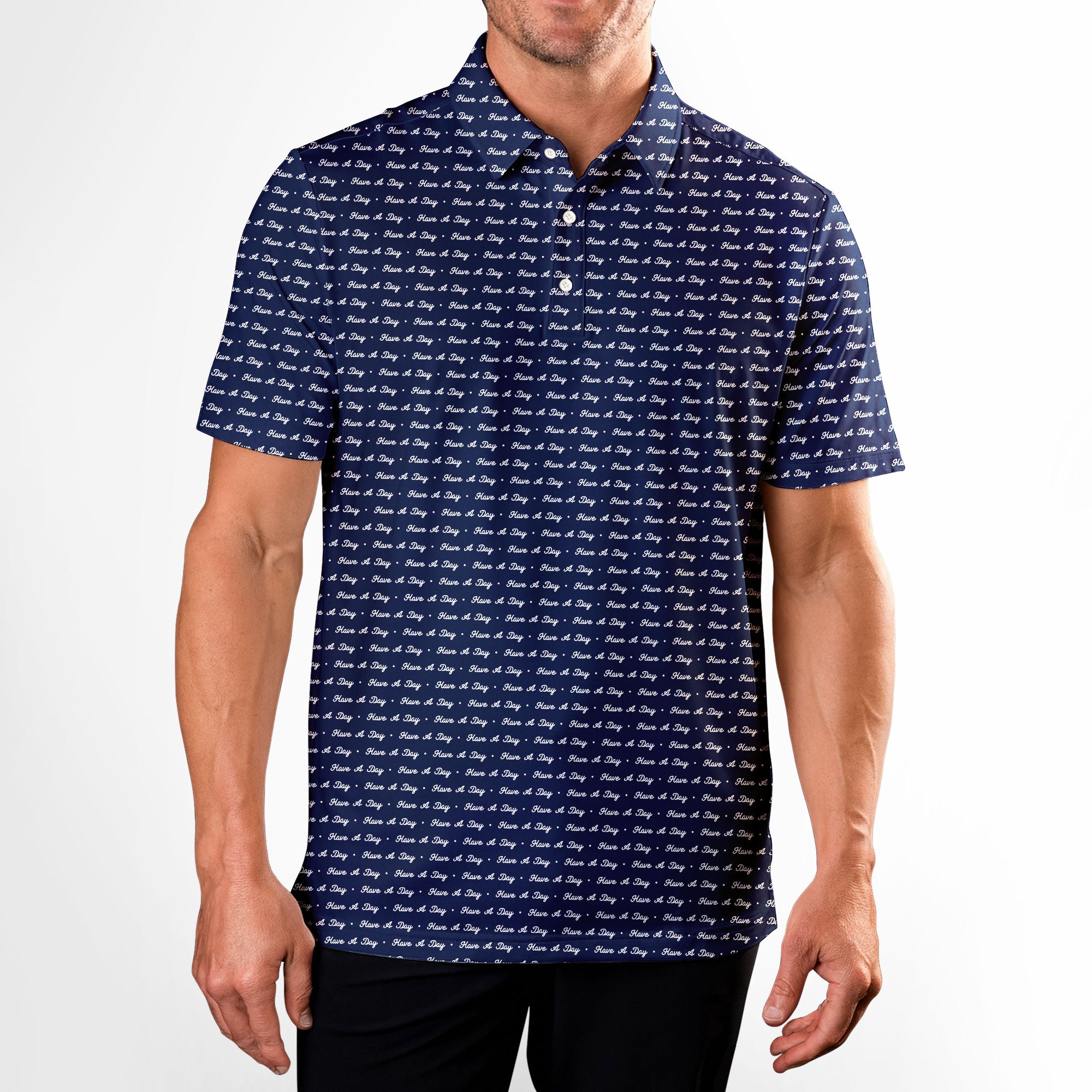 Have A Day - Golf Polo Shirt-Polo Shirt For Men-Gerbera Prints