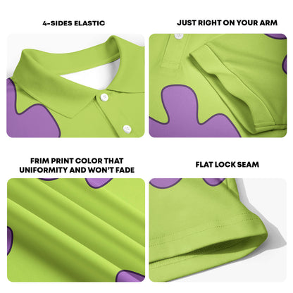 Summer Casual Patrick Star Cartoon - Golf Polo Shirt