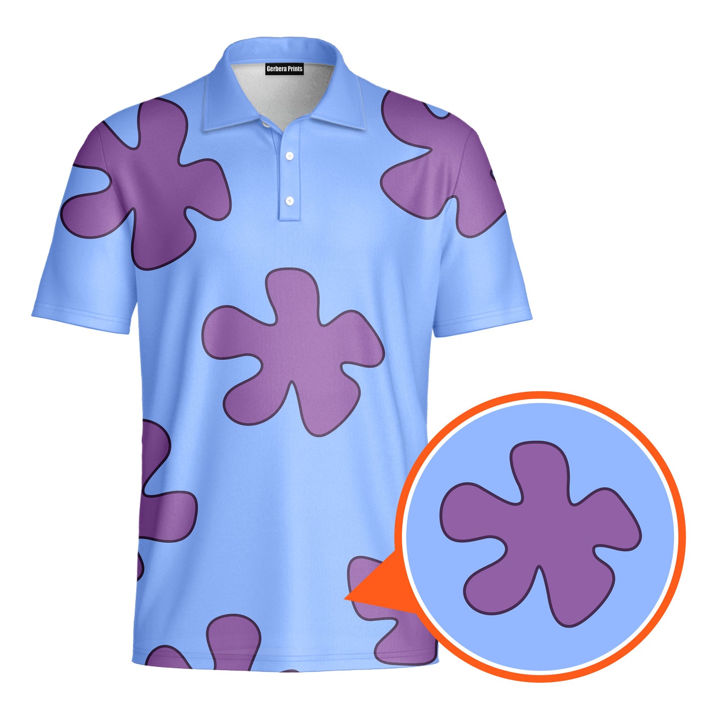 Summer Casual Patrick Star Cartoon - Golf Polo Shirt