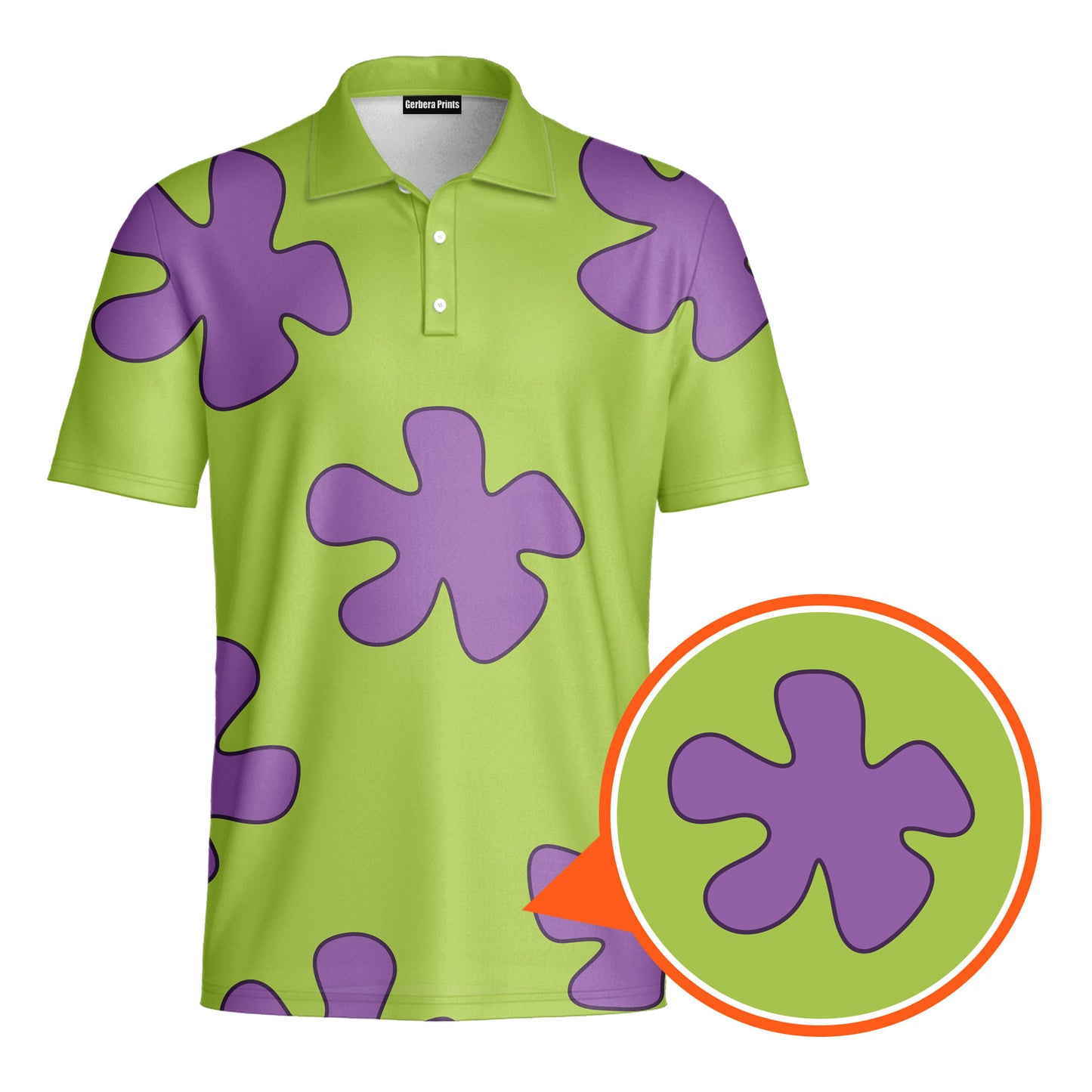Summer Casual Patrick Star Cartoon - Golf Polo Shirt