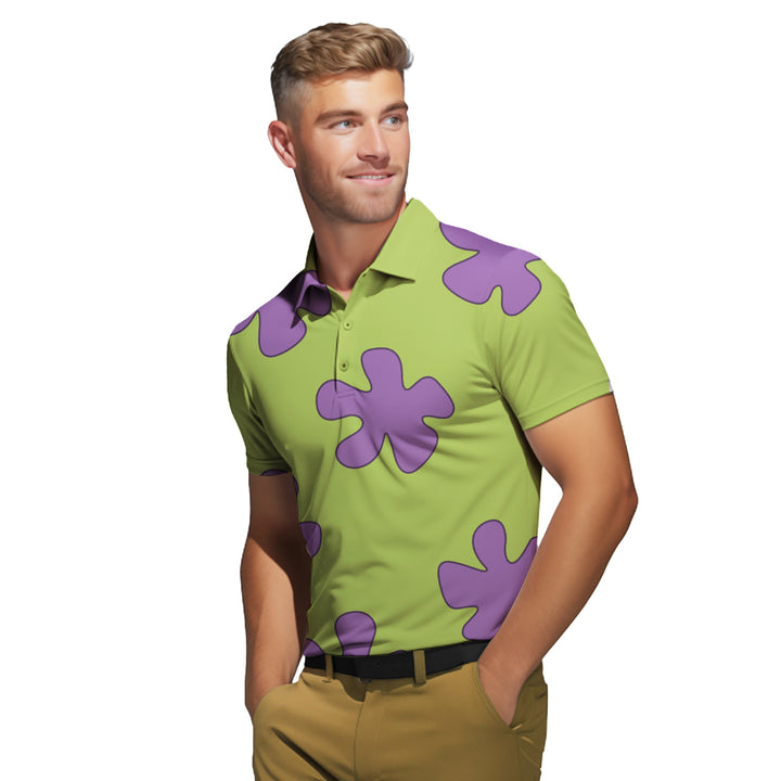 Summer Casual Patrick Star Cartoon - Golf Polo Shirt