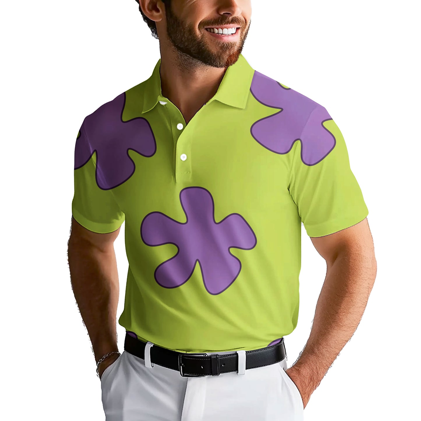 Summer Casual Patrick Star Cartoon - Golf Polo Shirt