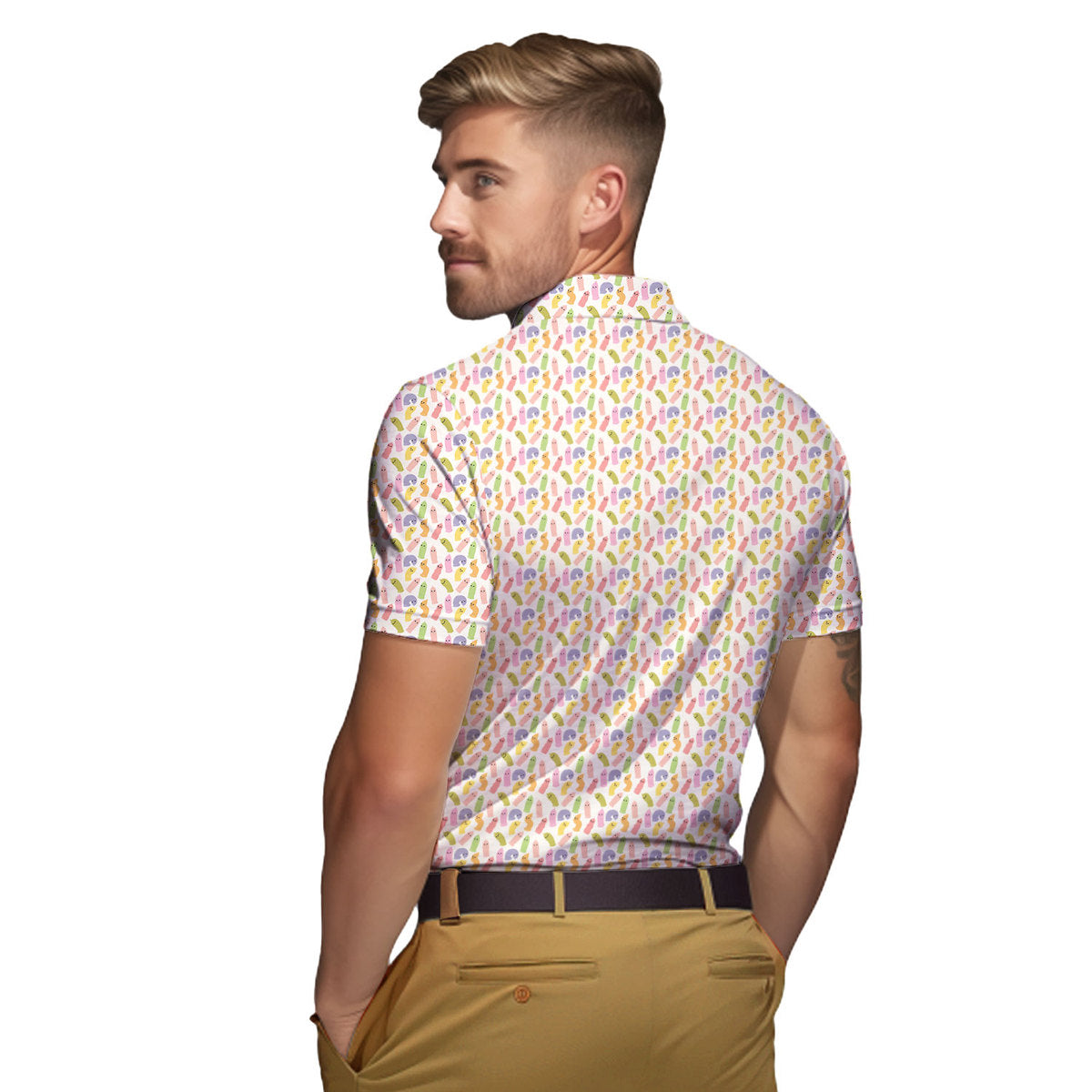 Cute Raincoat Cartoon Character - Funny Golf Polo Shirt-Polo Shirt For Men-Gerbera Prints