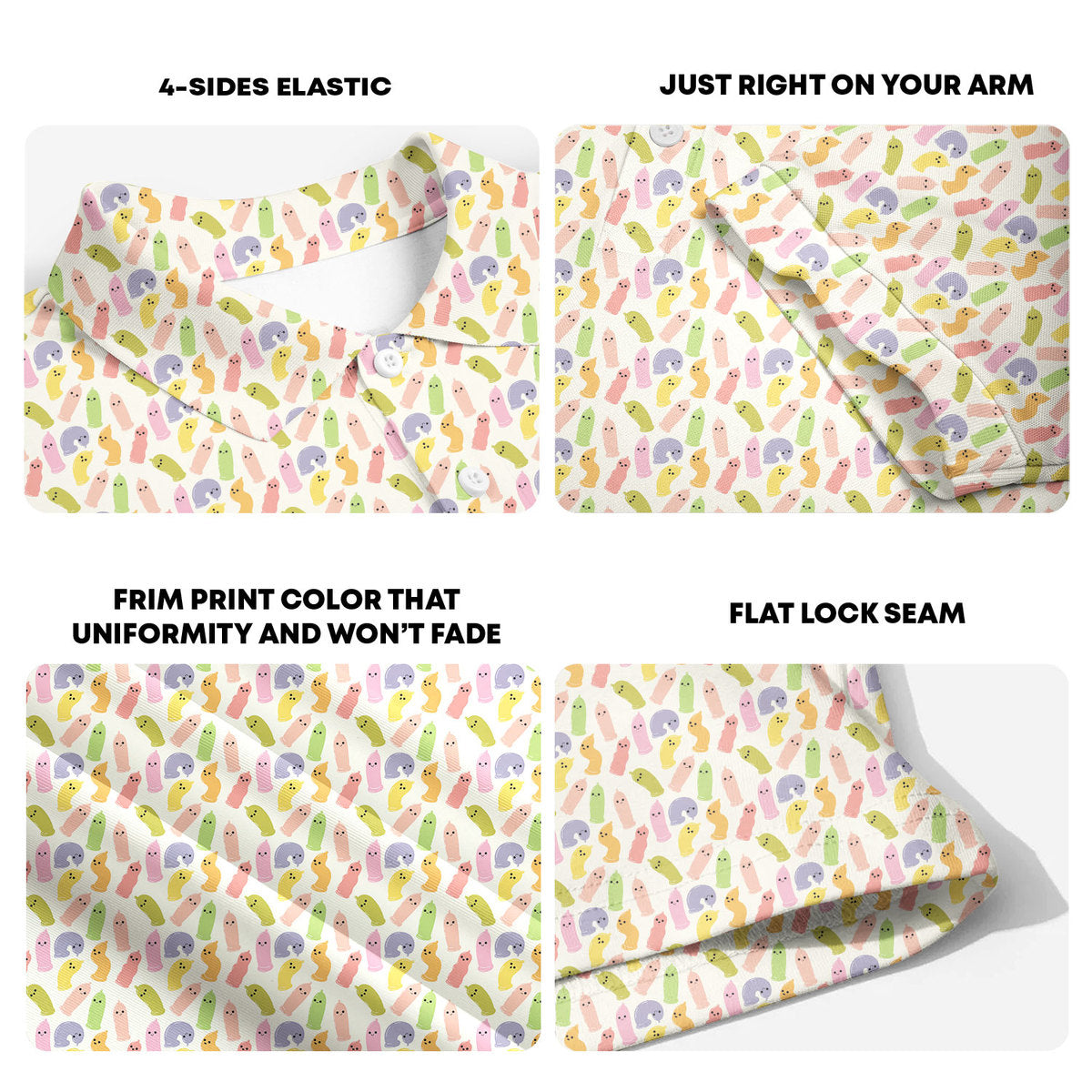 Cute Raincoat-Polo Shirt For Men-Gerbera Prints
