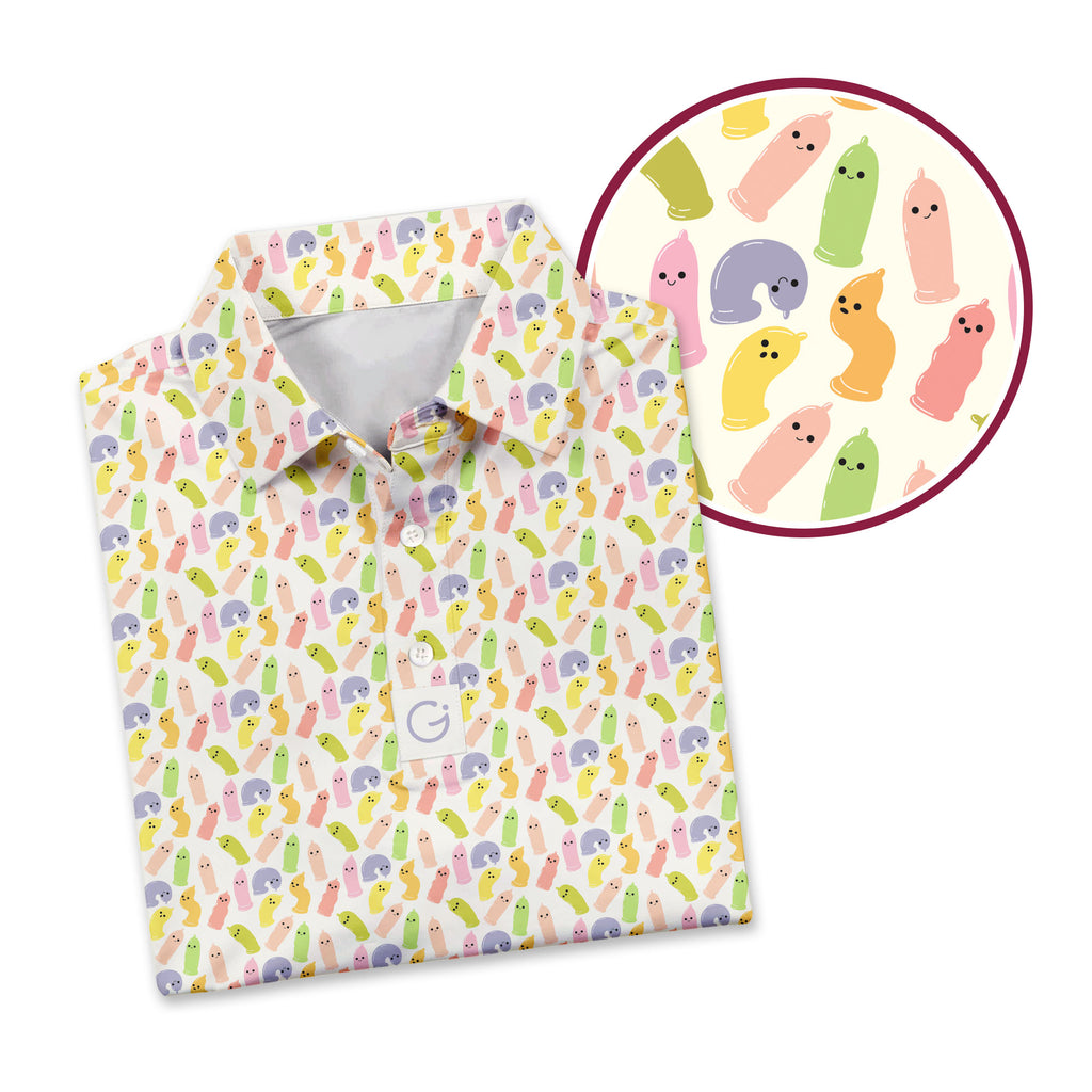Cute Raincoat Cartoon Character - Funny Golf Polo Shirt