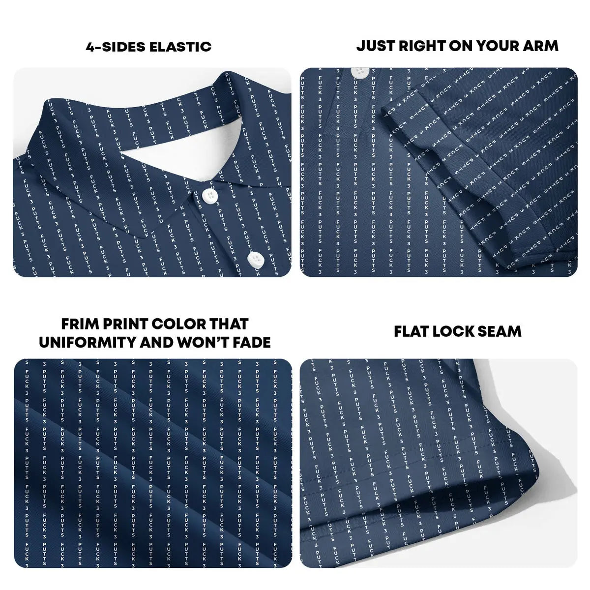 The F**K-Polo Shirt For Men-Gerbera Prints