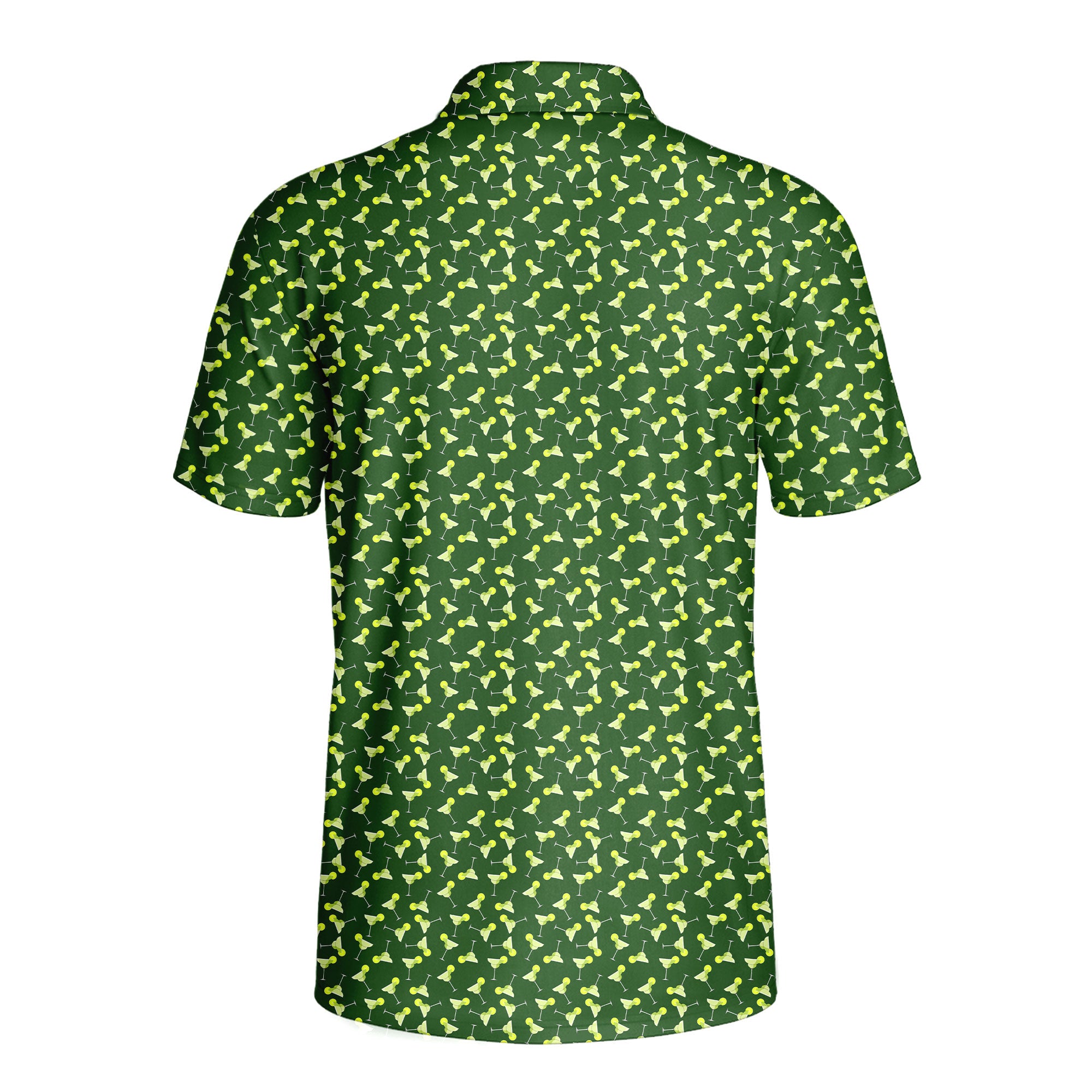 19th Hole Margarita Cocktail Slice Lime-Polo Shirt For Men-Gerbera Prints