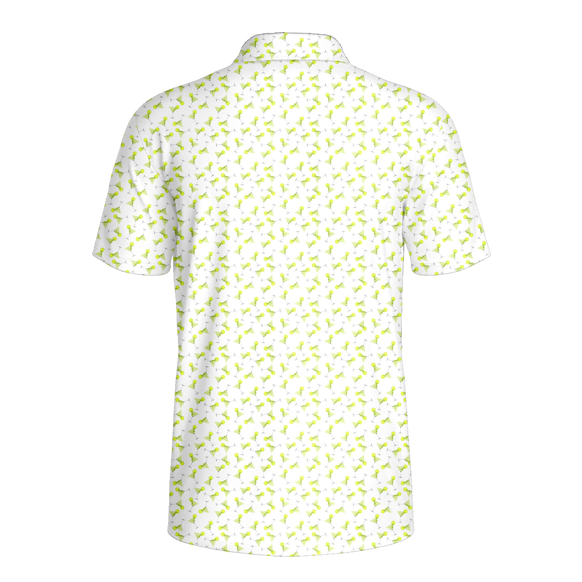 19th Hole Margarita Cocktail Slice Lime-Polo Shirt For Men-Gerbera Prints