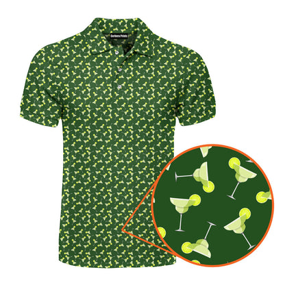 19th Hole Margarita Cocktail Slice Lime - Funny Golf Polo
