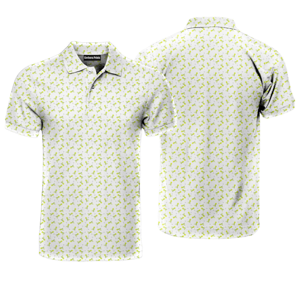 19th Hole Margarita Cocktail Slice Lime - Funny Golf Polo
