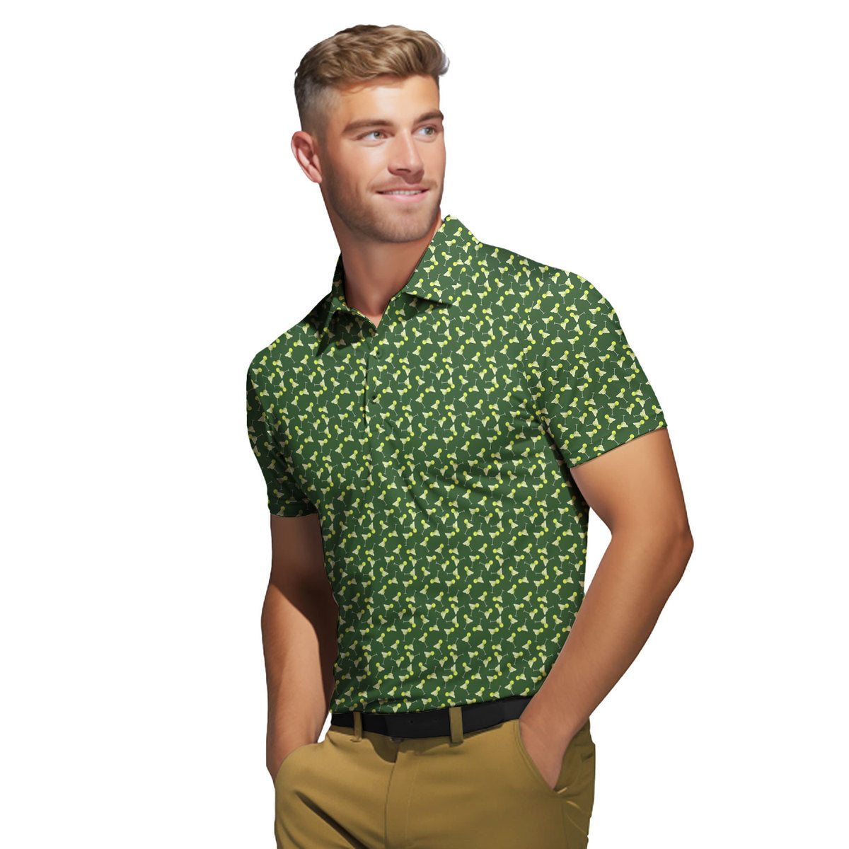 19th Hole Margarita Cocktail Slice Lime - Funny Golf Polo