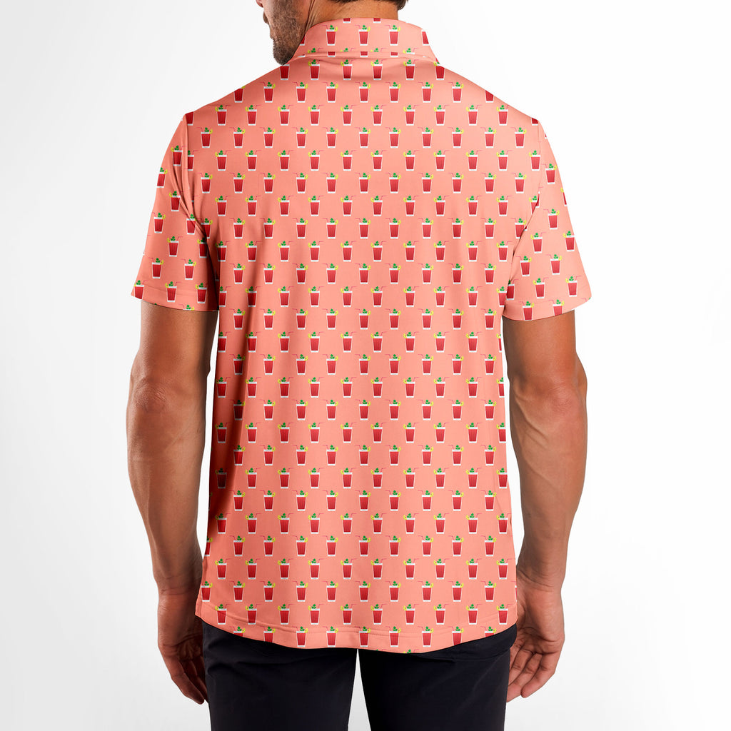 19th Hole Bloody Mary Cocktail - Golf Polo Shirt-Polo Shirt For Men-Gerbera Prints