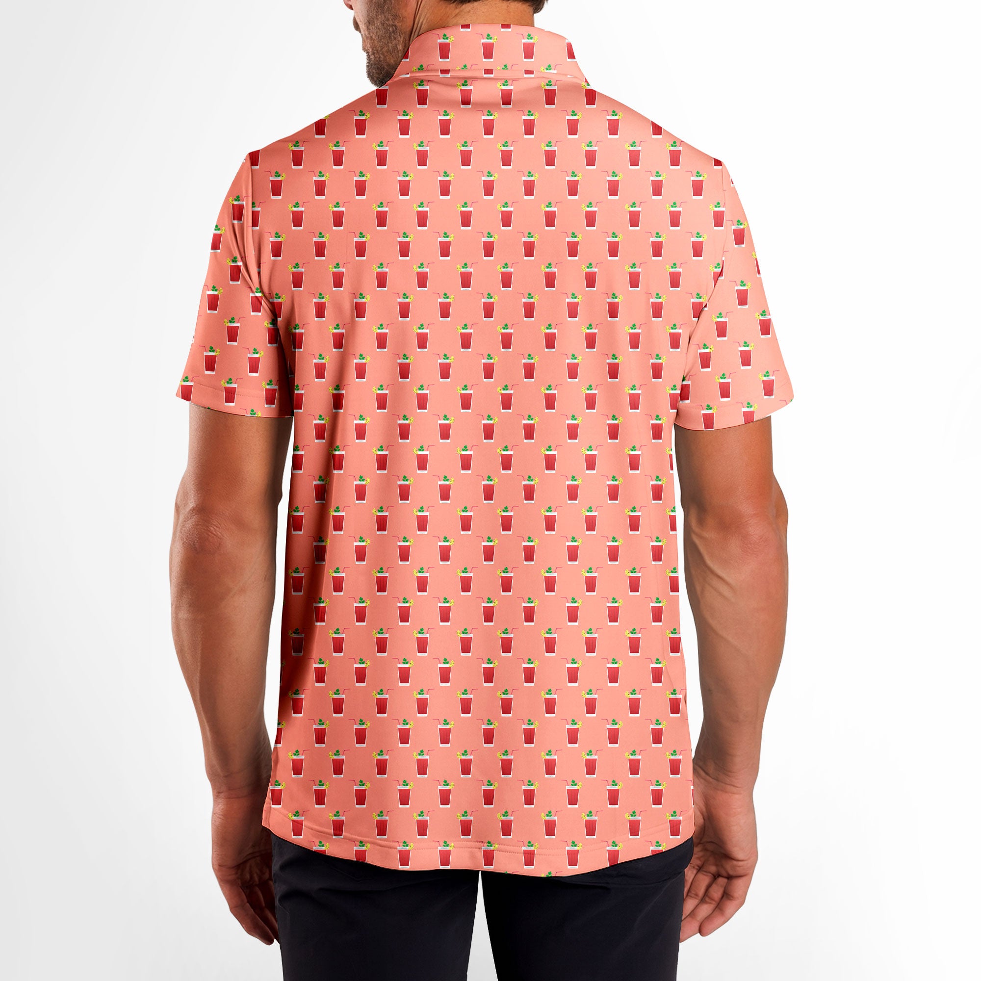 19th Hole Bloody Mary Cocktail - Golf Polo Shirt-Polo Shirt For Men-Gerbera Prints