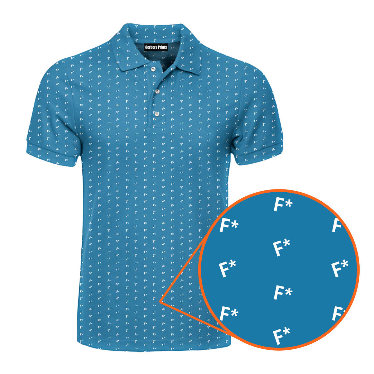 F* Fore the Laughs - Funny Golf Polo Shirt-Polo Shirt For Men-Gerbera Prints