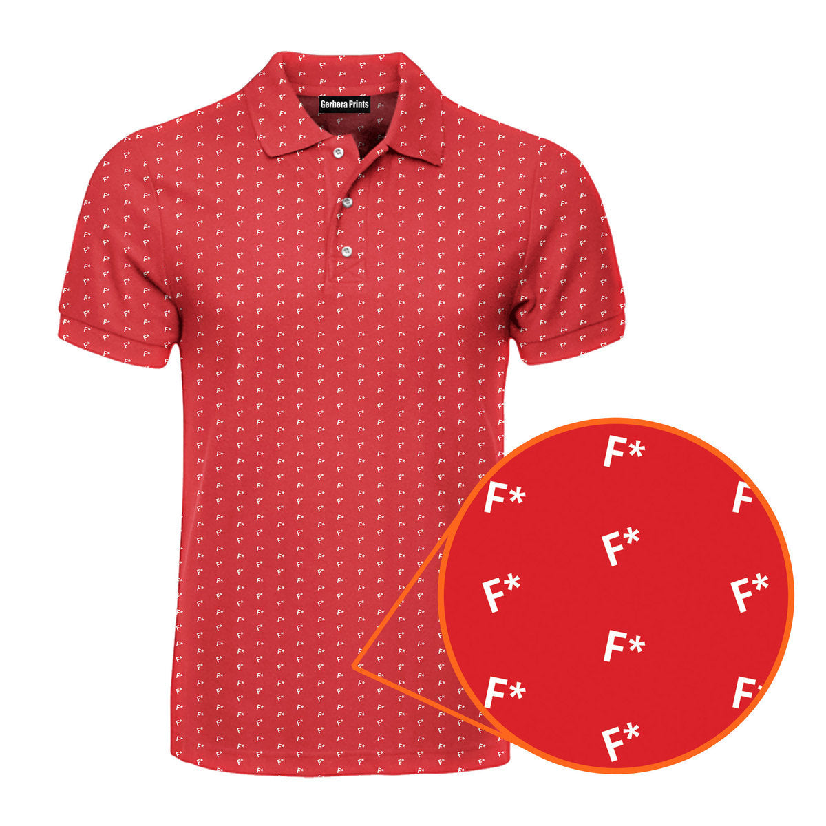 F* Fore the Laughs - Funny Golf Polo Shirt-Polo Shirt For Men-Gerbera Prints