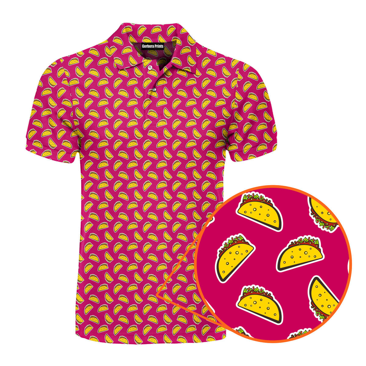 Pink Tacos- Funny Golf Polo