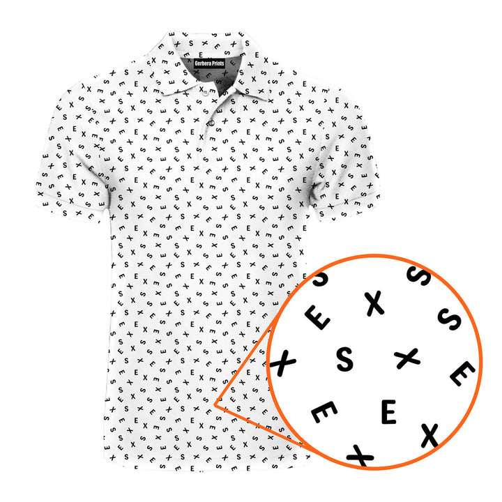 Words Swirl - Funny Golf Polo