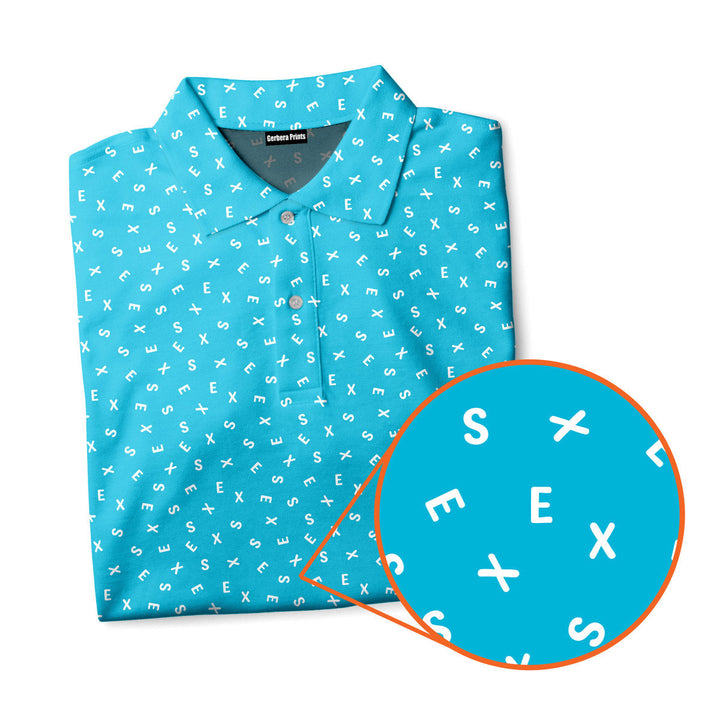 Words Swirl - Funny Golf Polo