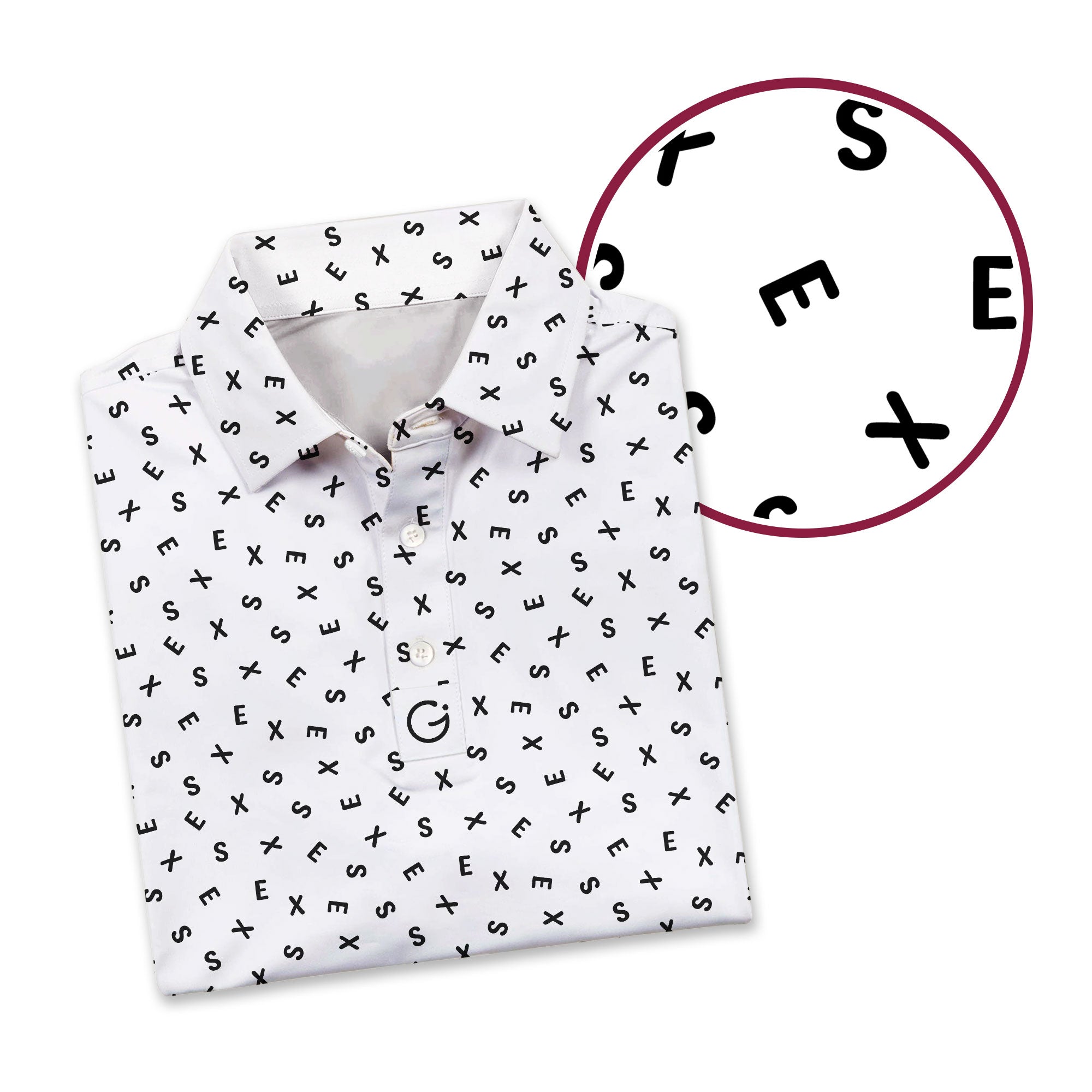 Words Swirl - Funny Golf Polo Shirt