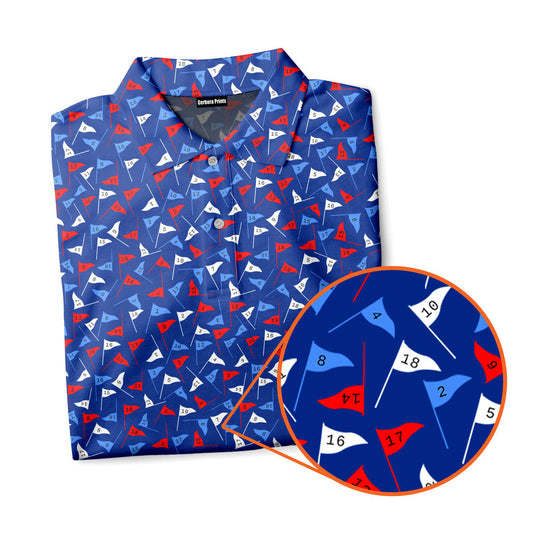 Flag Tap Golf - Funny Golf Polo