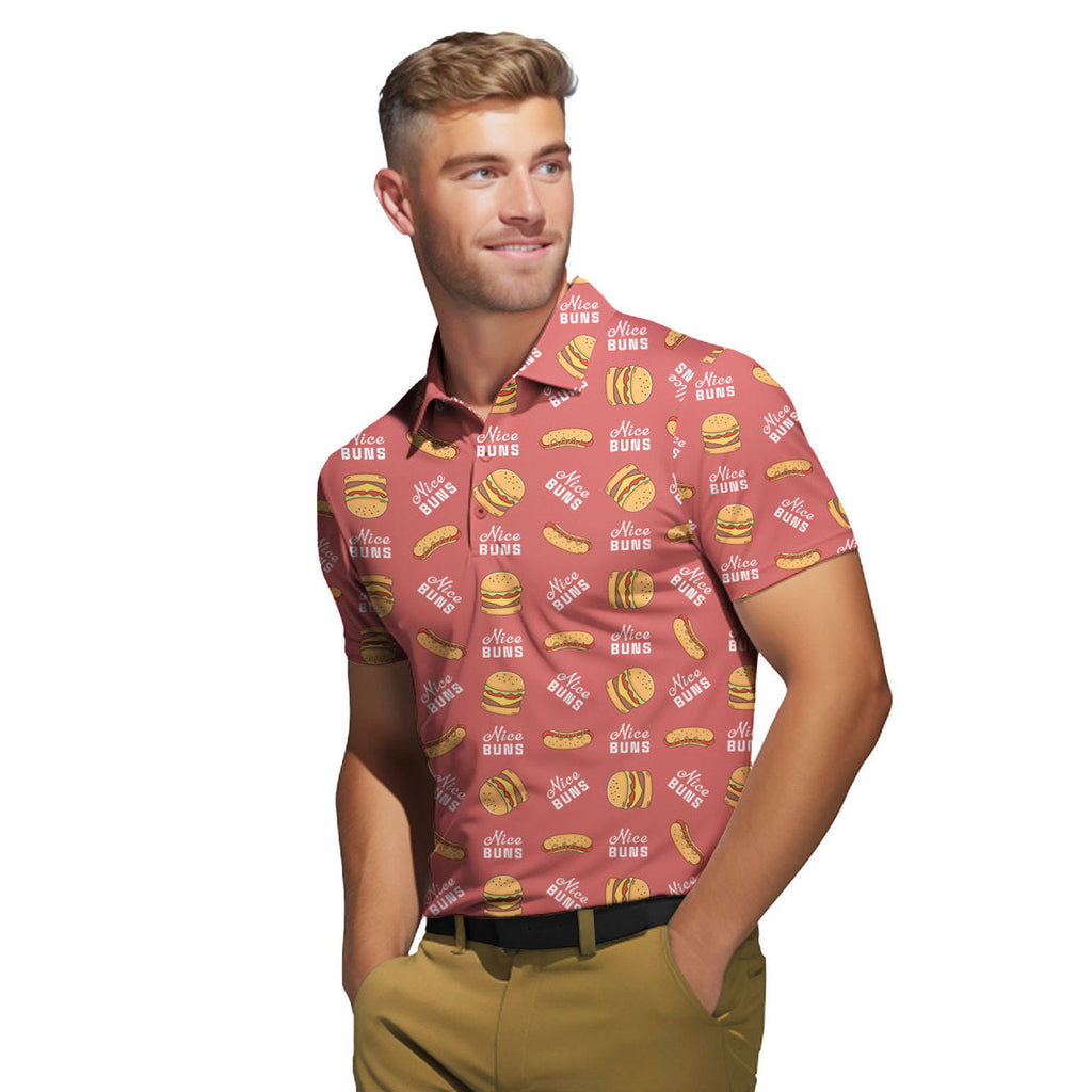 Nice Buns - Golf Polo Shirt-Polo Shirt For Men-Gerbera Prints
