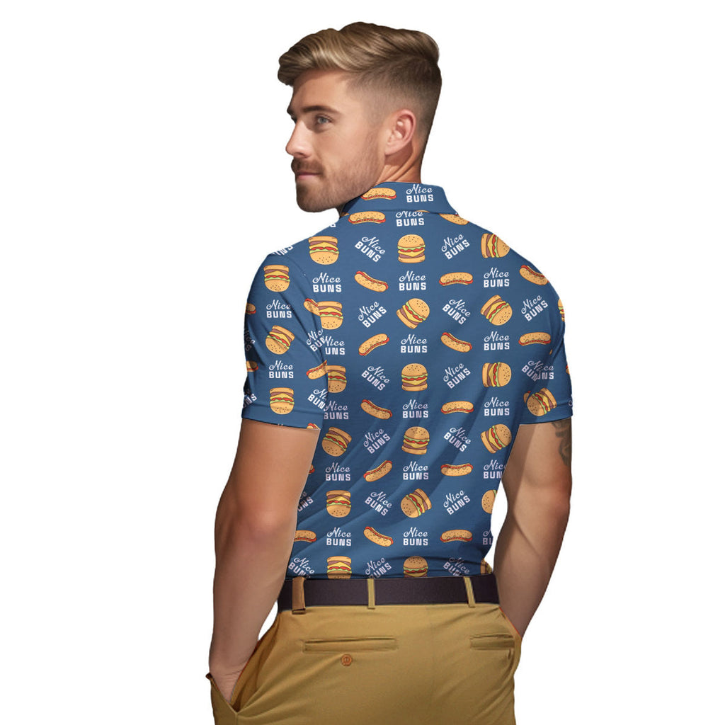 Nice Buns - Golf Polo Shirt-Polo Shirt For Men-Gerbera Prints