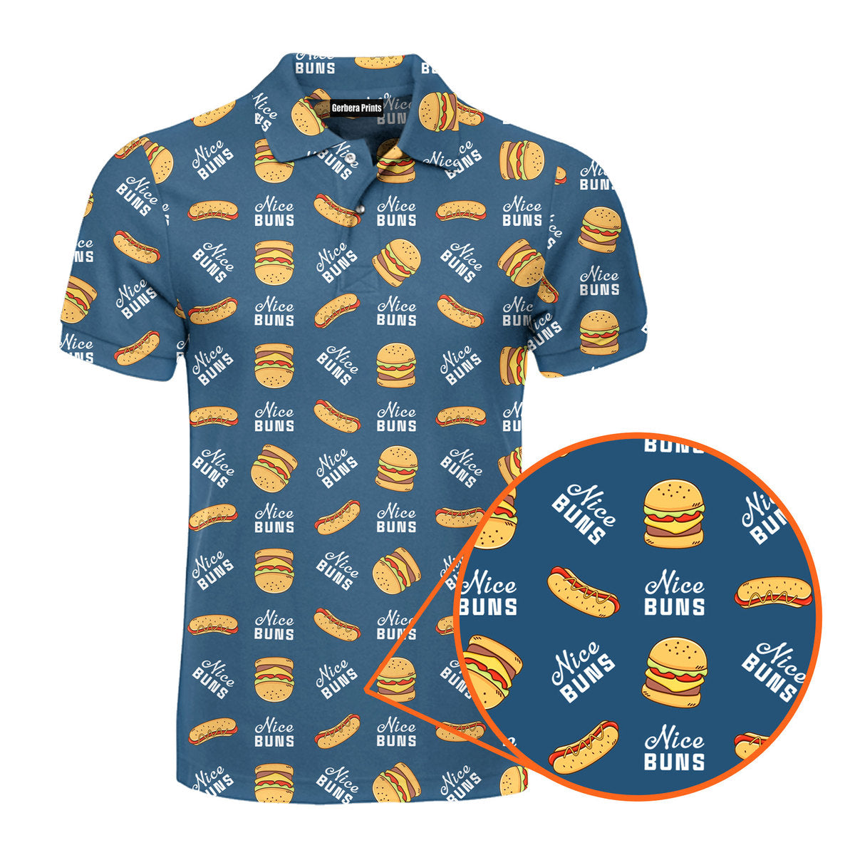 Nice Buns - Golf Polo Shirt-Polo Shirt For Men-Gerbera Prints