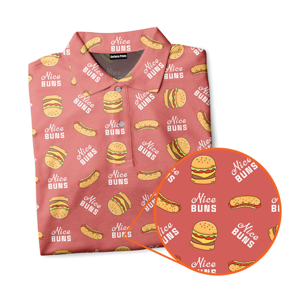 Nice Buns - Golf Polo Shirt-Polo Shirt For Men-Gerbera Prints