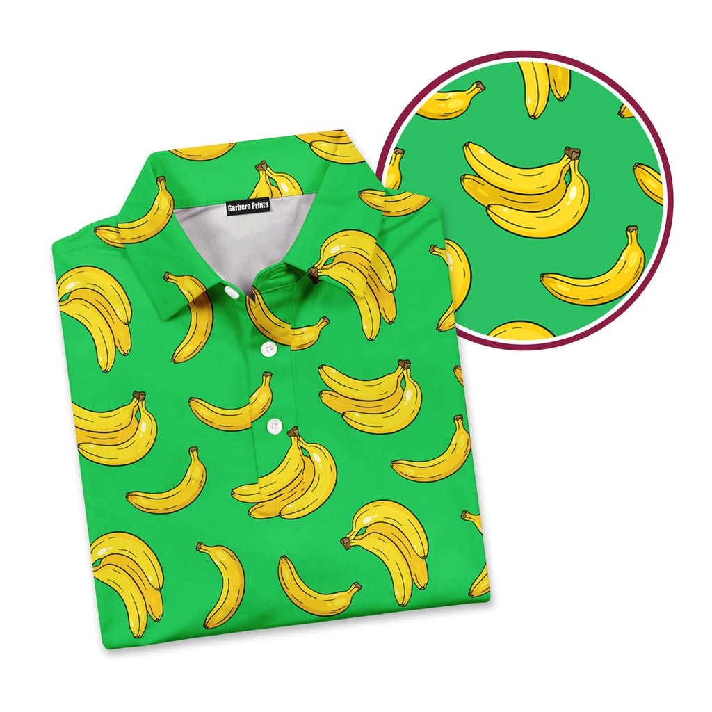 19th Hole Bogey Banana Green - Golf Polo Shirt