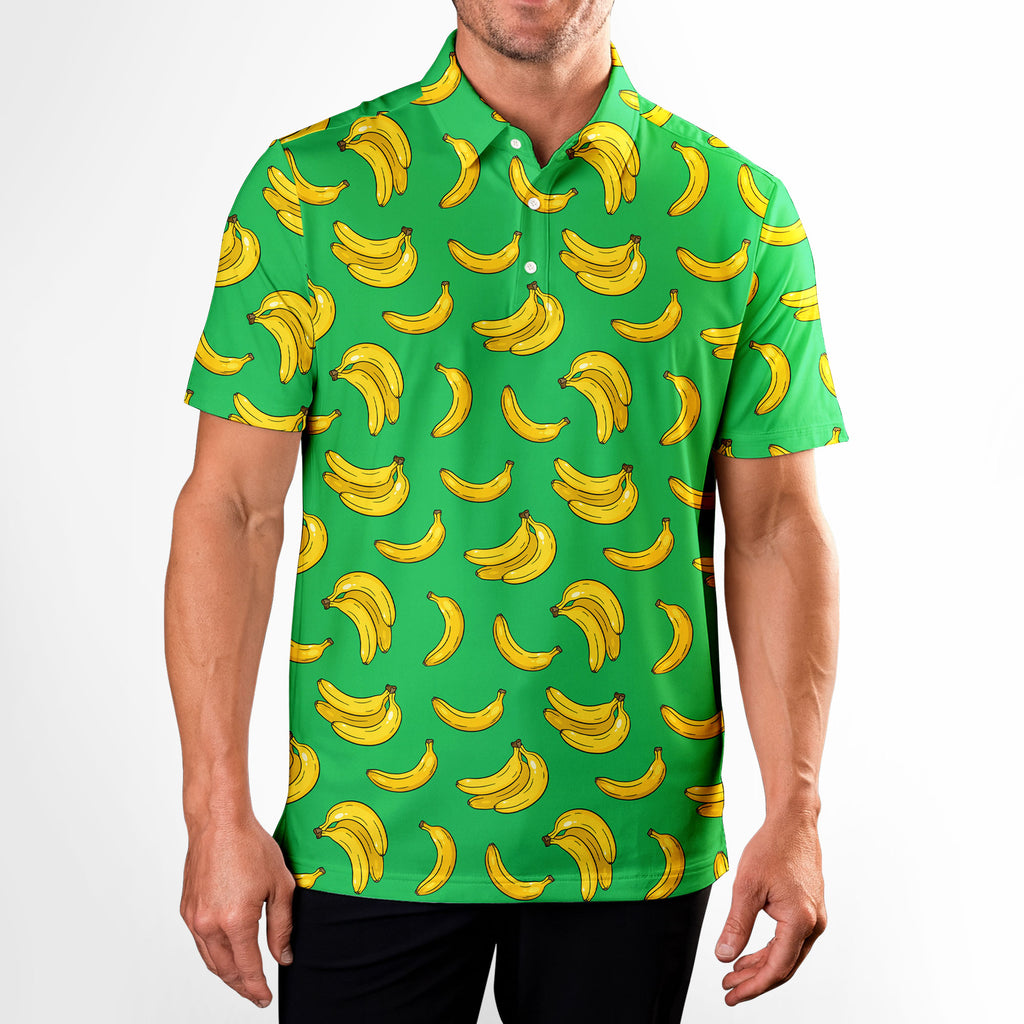 19th Hole Bogey Banana Green - Golf Polo Shirt