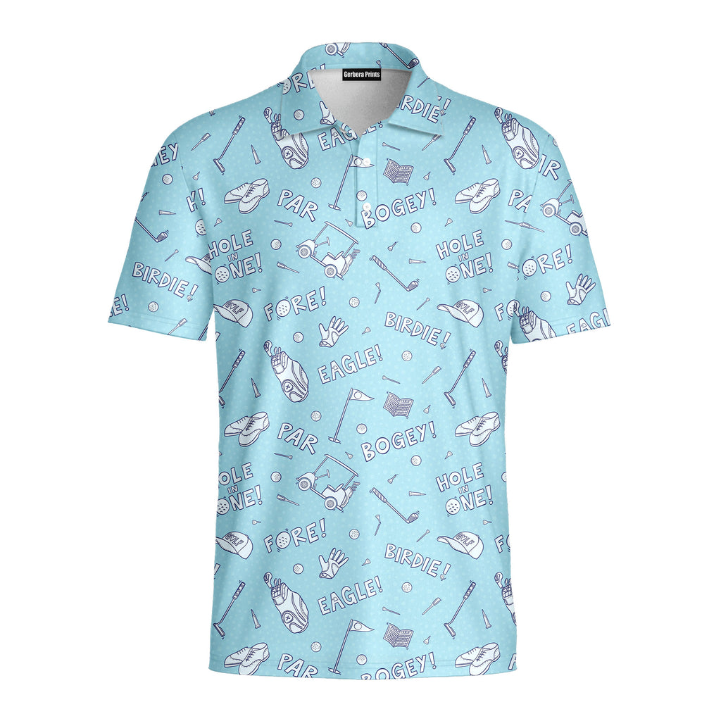 Birdie Tag - Golf Polo Shirt-Polo Shirt For Men-Gerbera Prints