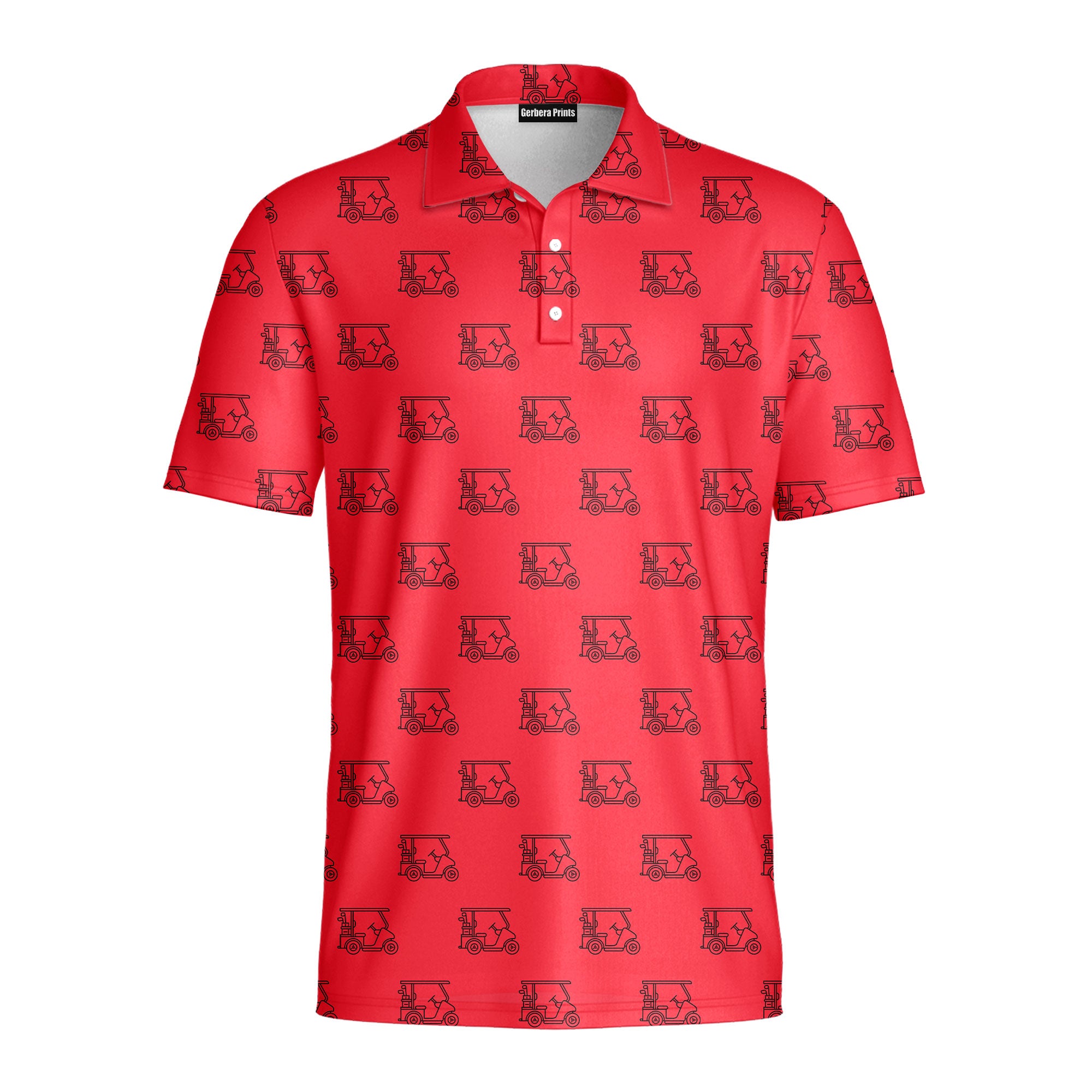 Cart Path Only - Golf Polo Shirt-Polo Shirt For Men-Gerbera Prints