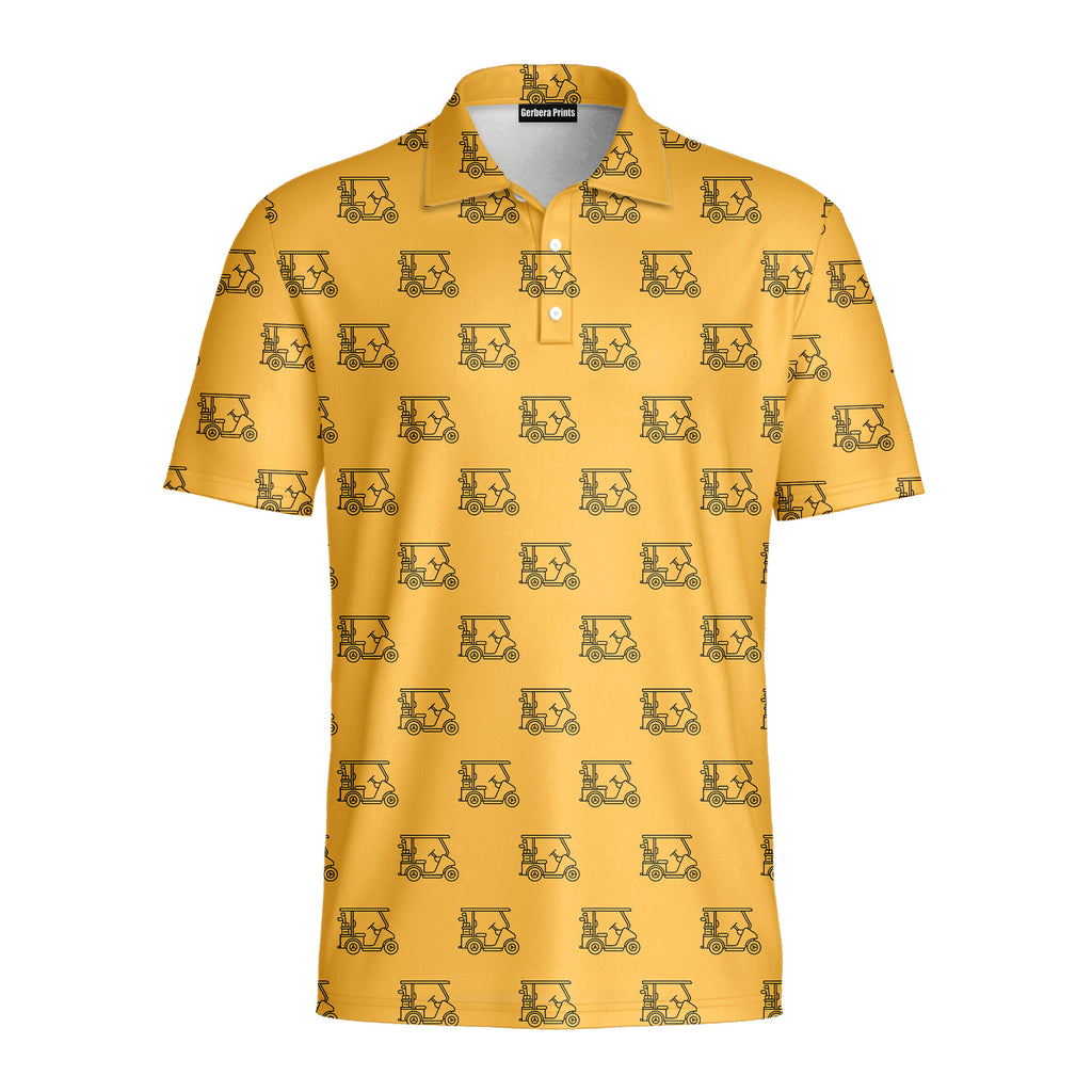 Cart Path Only - Golf Polo Shirt-Polo Shirt For Men-Gerbera Prints