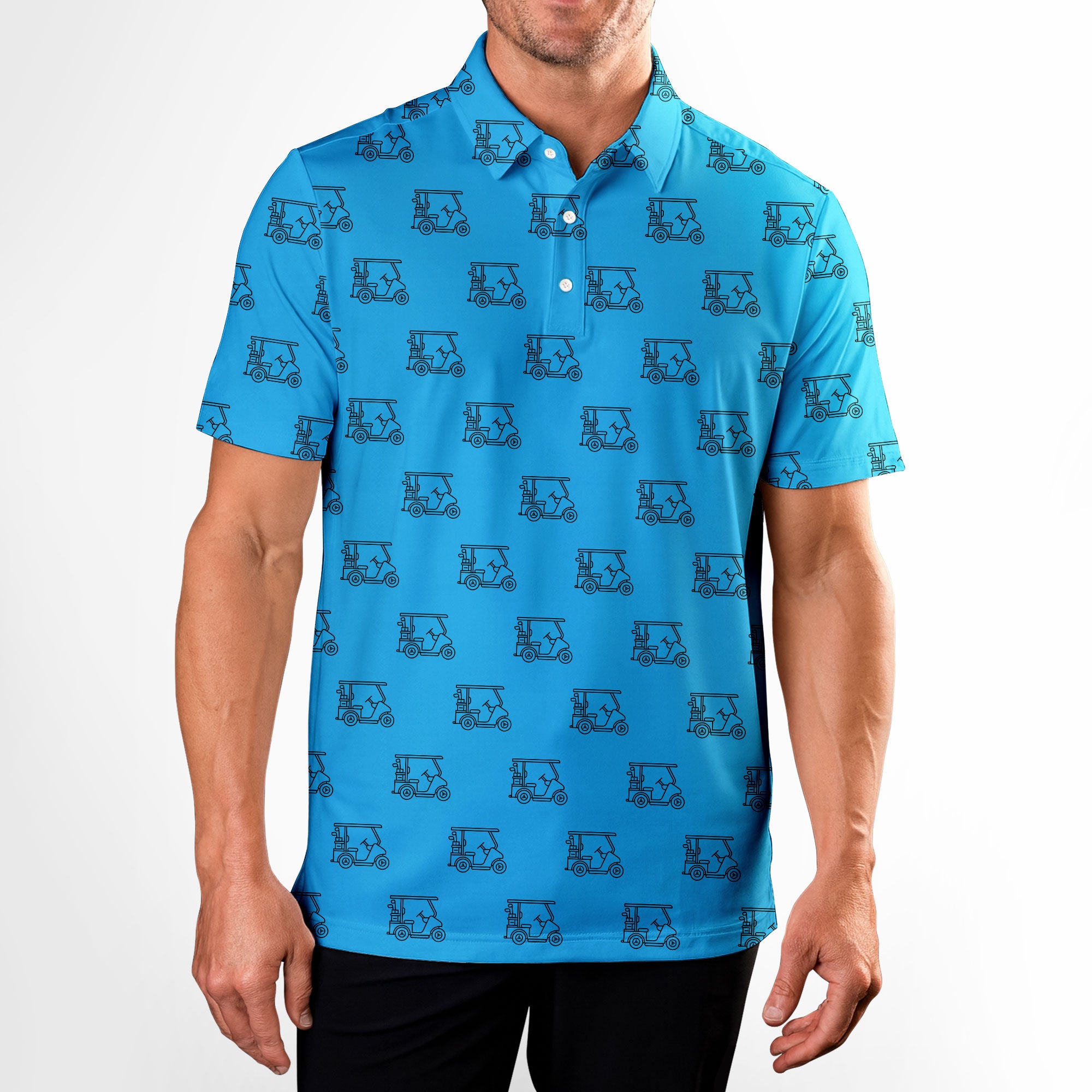 Cart Path Only - Golf Polo Shirt-Polo Shirt For Men-Gerbera Prints
