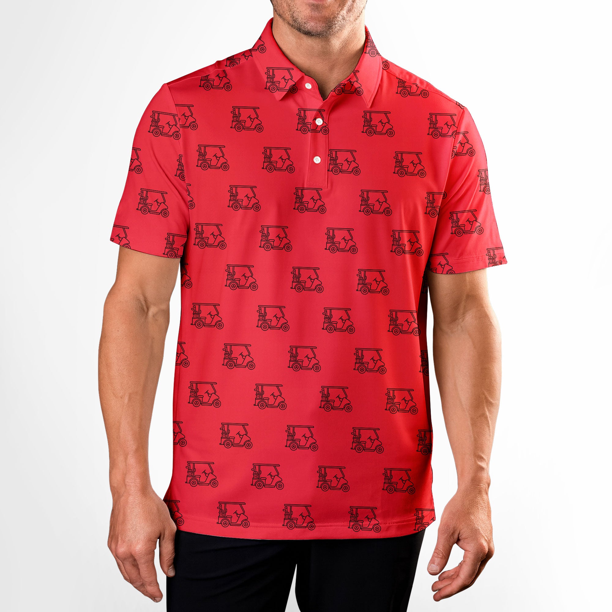 Cart Path Only - Golf Polo Shirt-Polo Shirt For Men-Gerbera Prints