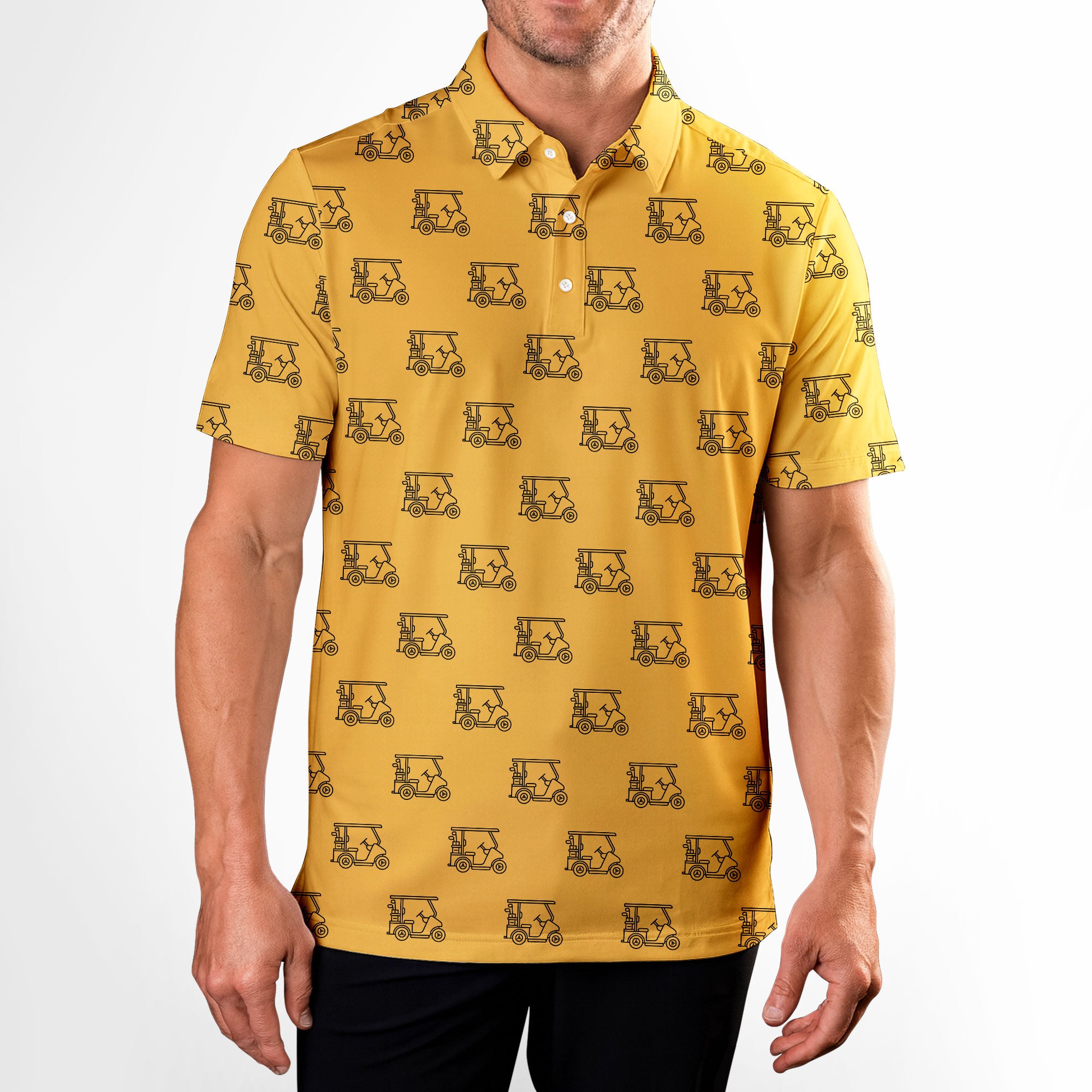 Cart Path Only - Golf Polo Shirt-Polo Shirt For Men-Gerbera Prints