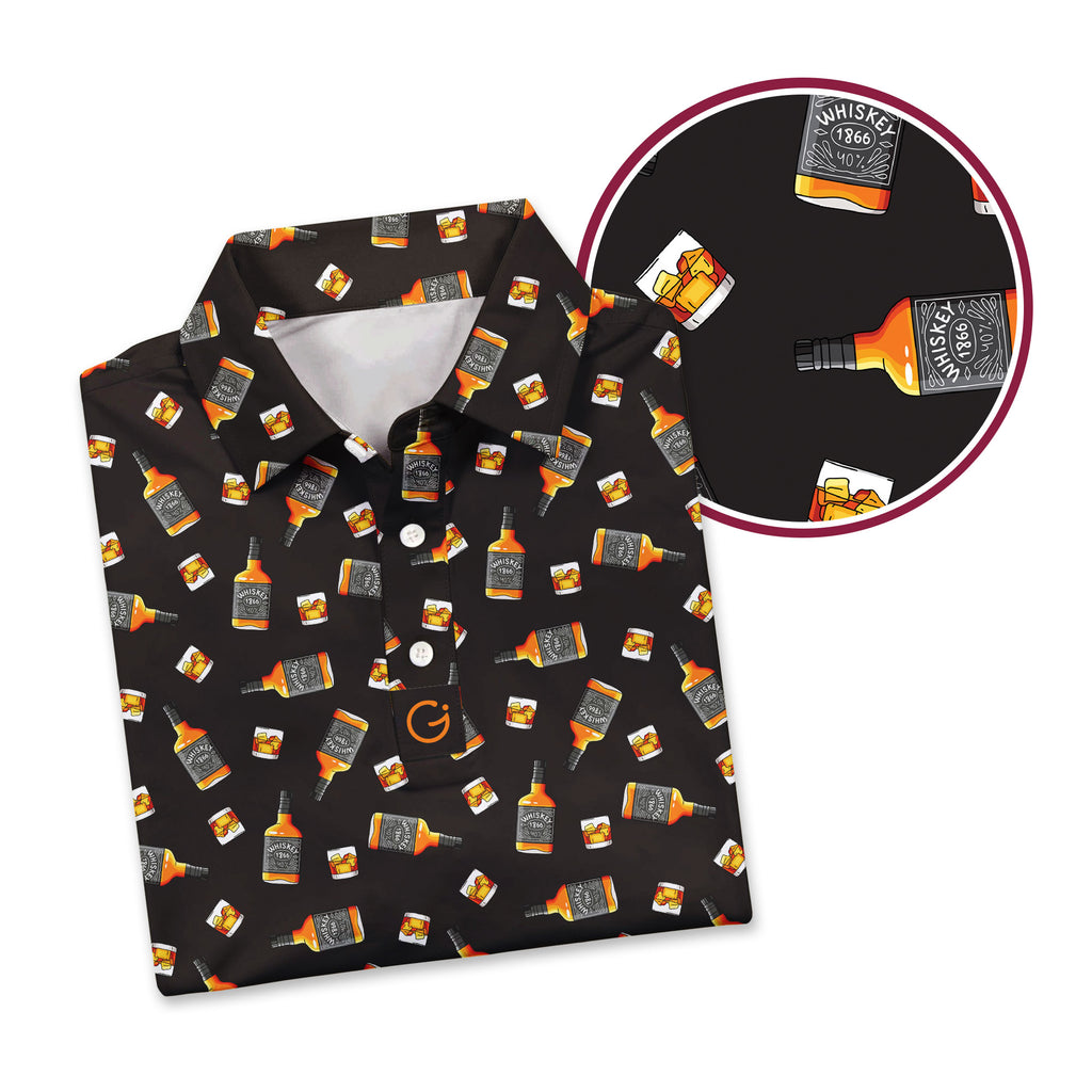 19th Hole Whiskey 1866 Golf - Golf Polo Shirt