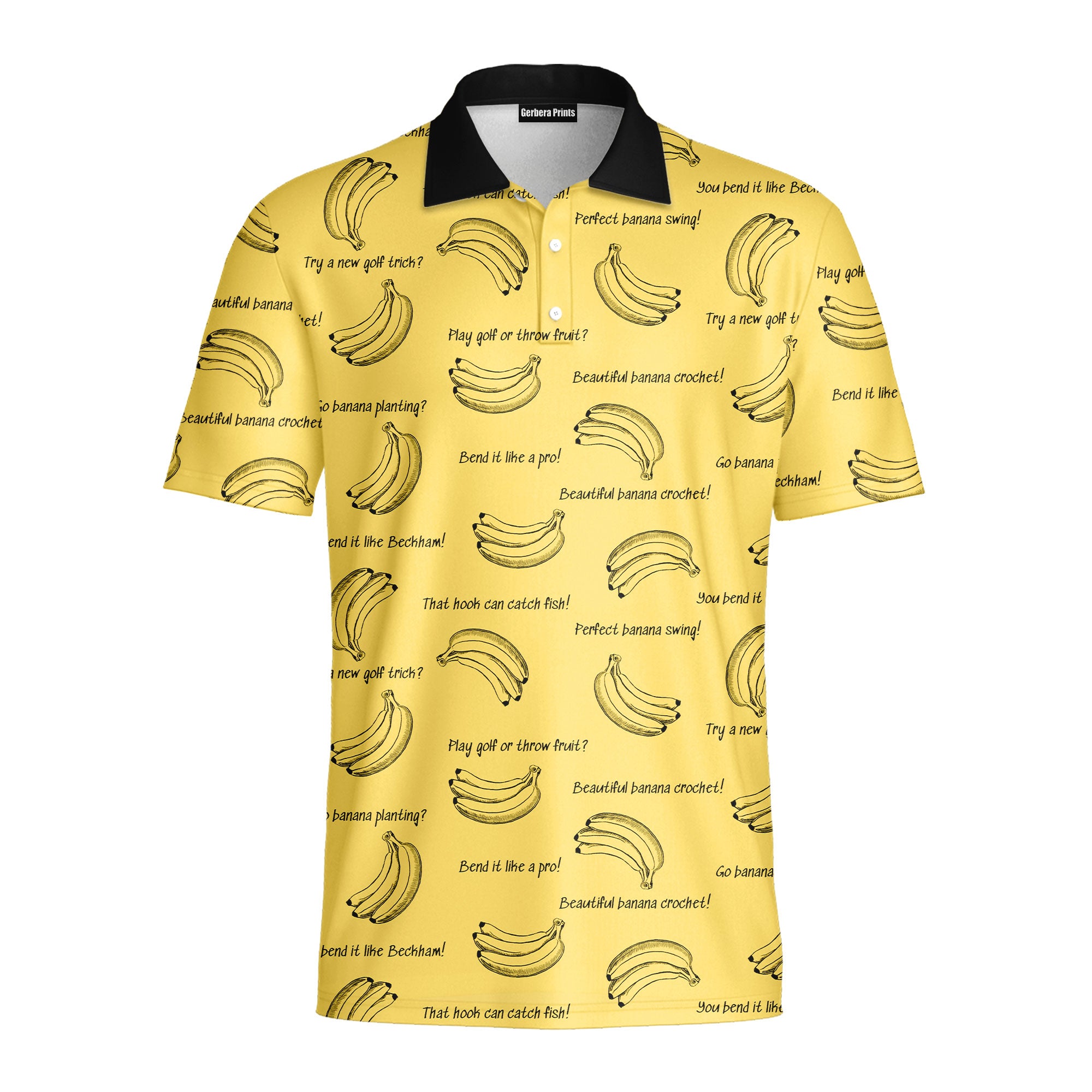 Banana Hook - Golf Polo Shirt-Polo Shirt For Men-Gerbera Prints